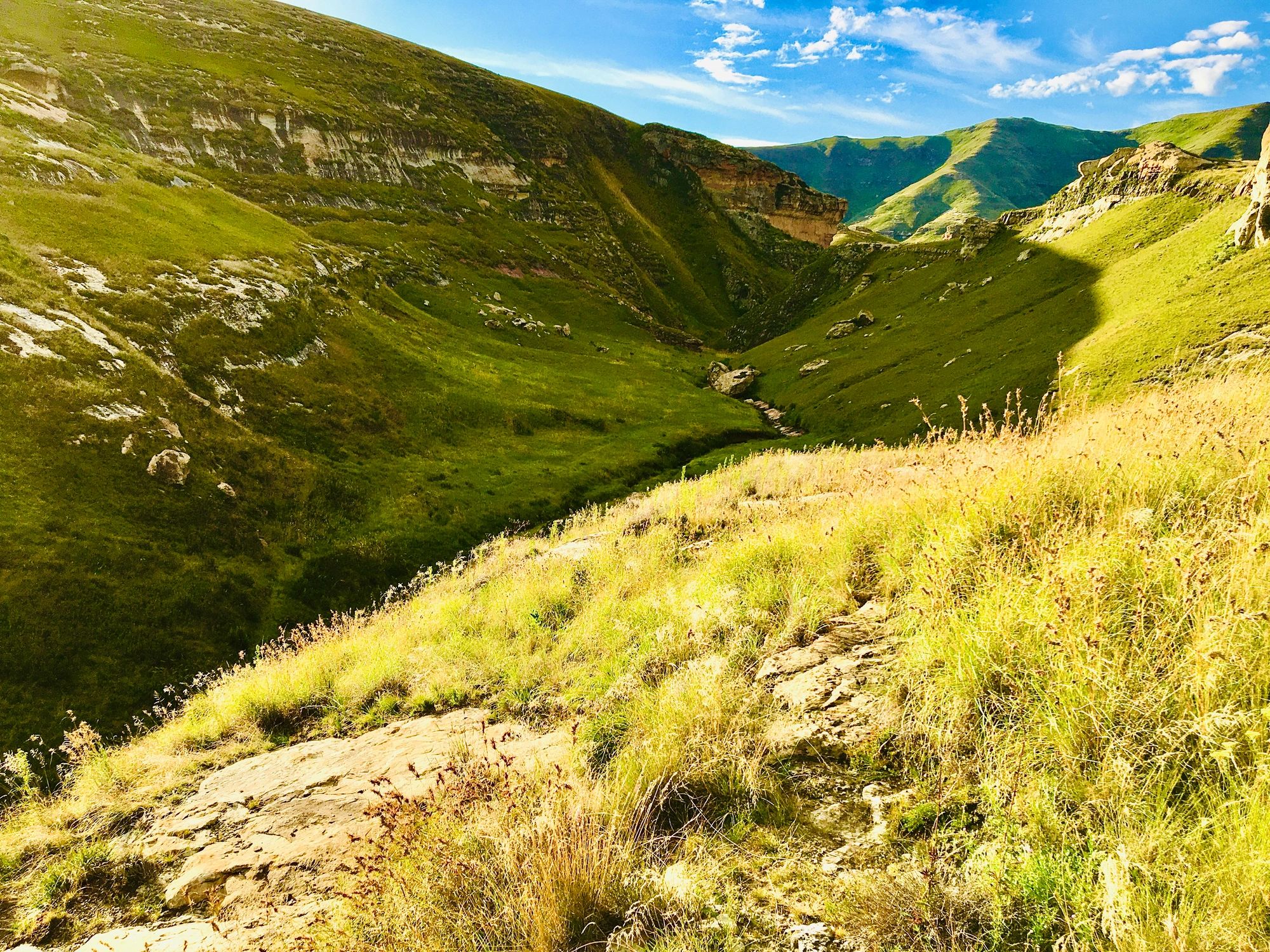 Wide view of an African mountain range